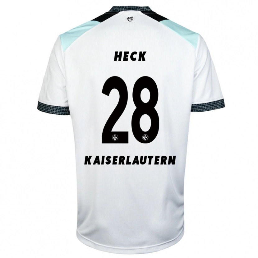 Danxen Dzieci Fabian Heck #28 Biało Czarny Wyjazdowa Koszulka 2025/26 Koszulki Klubowe