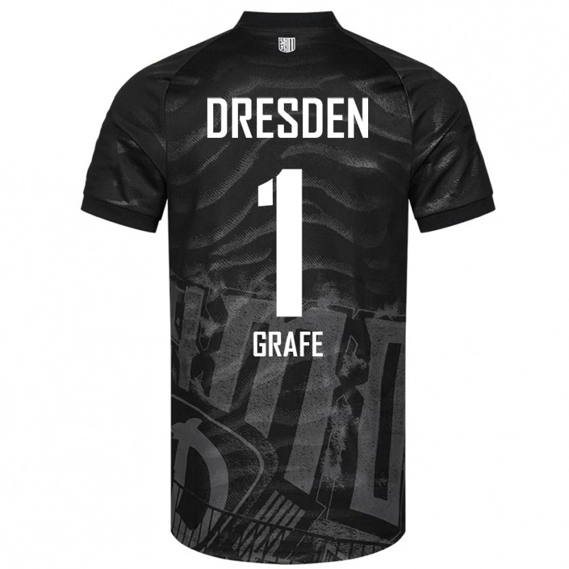 Danxen Dzieci Marlon Grafe #1 Czarno Szary Wyjazdowa Koszulka 2025/26 Koszulki Klubowe