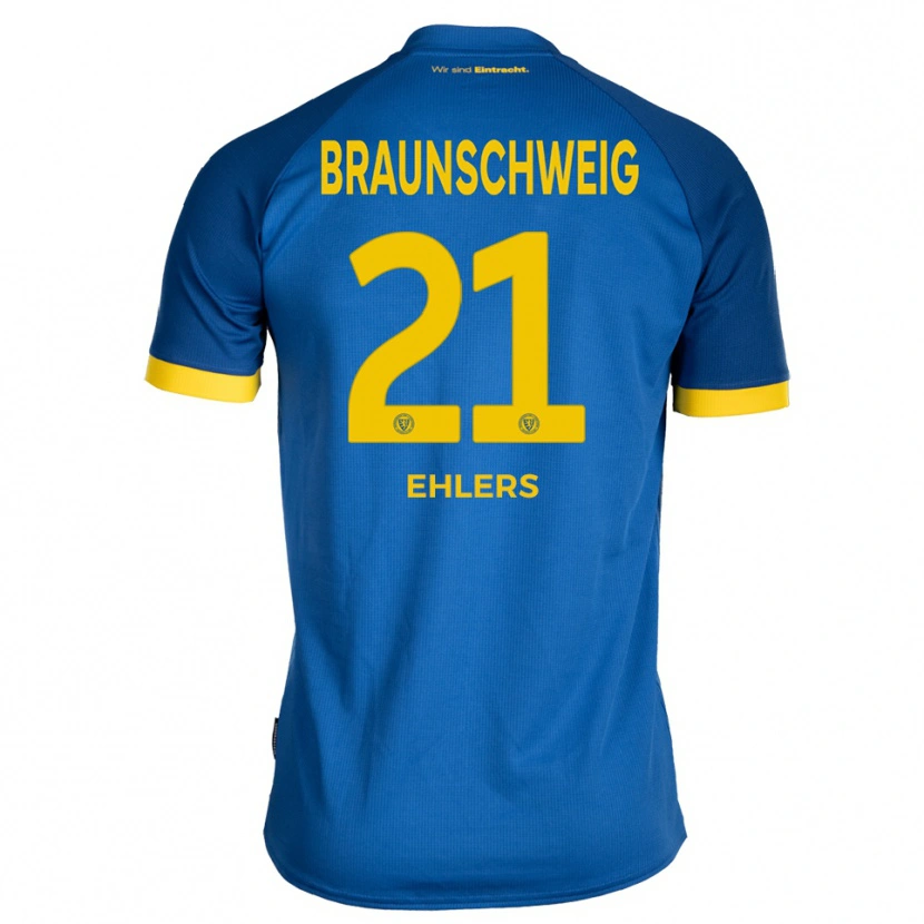 Danxen Dzieci Kevin Ehlers #21 Królewski Niebiesko Żółty Wyjazdowa Koszulka 2025/26 Koszulki Klubowe
