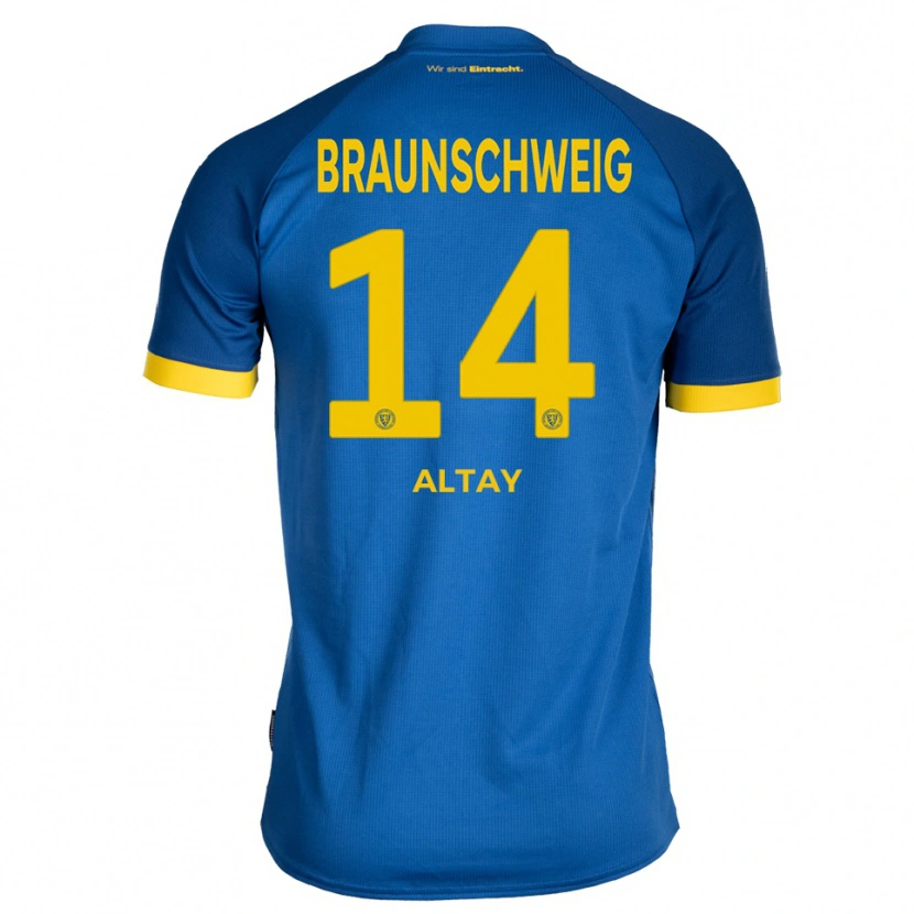 Danxen Dzieci Ali Altay #14 Królewski Niebiesko Żółty Wyjazdowa Koszulka 2025/26 Koszulki Klubowe