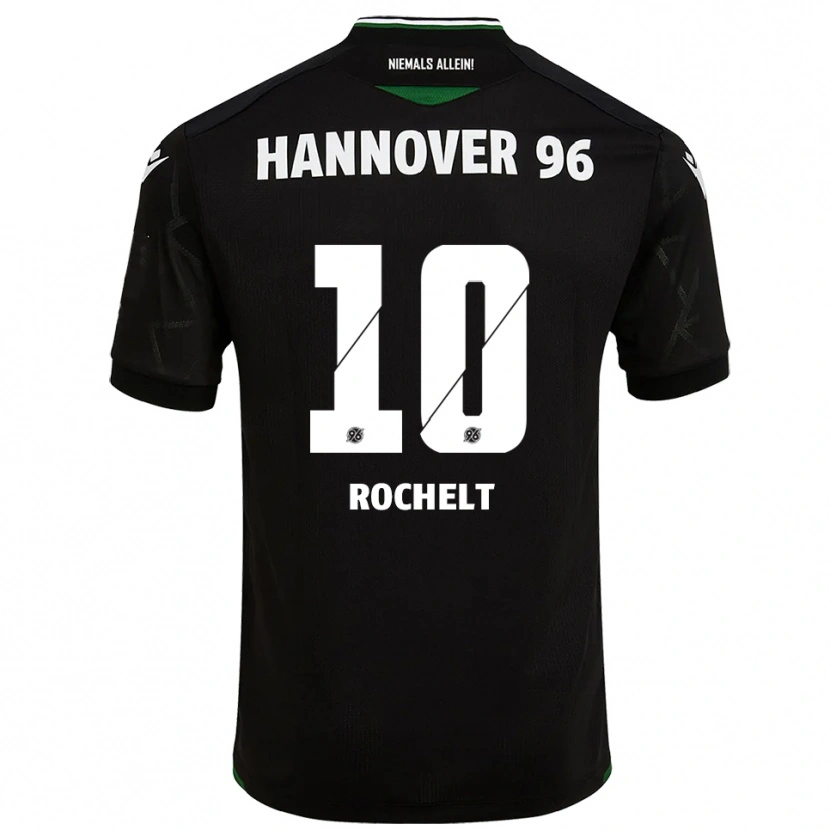 Danxen Dzieci Jannik Rochelt #10 Czarno Zielony Wyjazdowa Koszulka 2025/26 Koszulki Klubowe