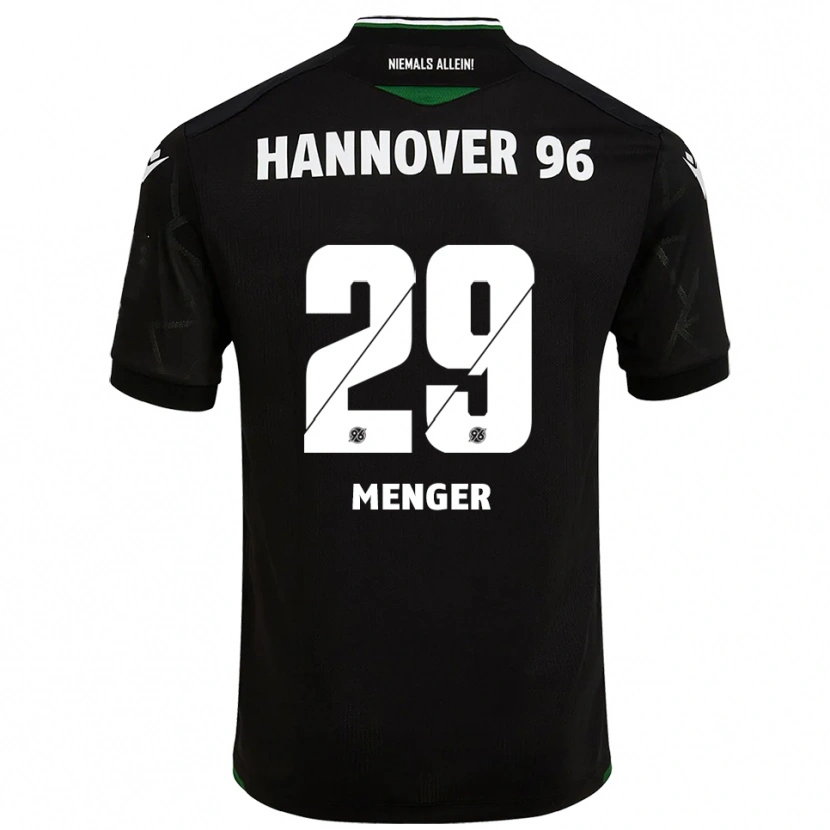 Danxen Dzieci Jana Menger #29 Czarno Zielony Wyjazdowa Koszulka 2025/26 Koszulki Klubowe