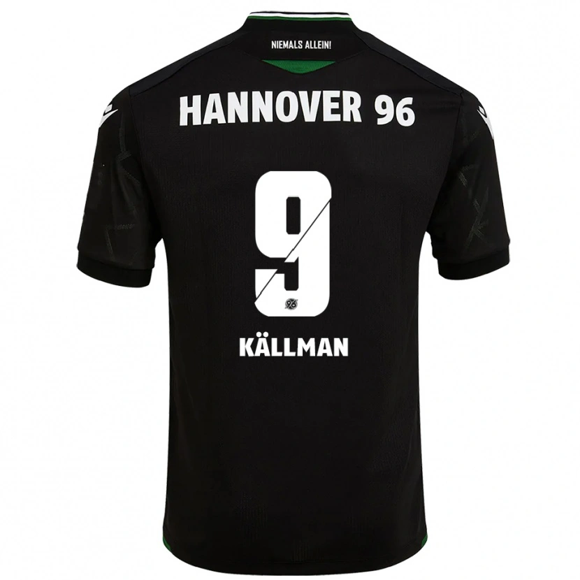 Danxen Dzieci Benjamin Källman #9 Czarno Zielony Wyjazdowa Koszulka 2025/26 Koszulki Klubowe