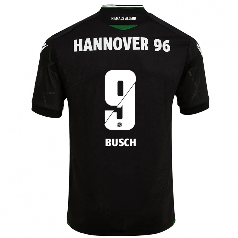 Danxen Dzieci Sean Busch #9 Czarno Zielony Wyjazdowa Koszulka 2025/26 Koszulki Klubowe