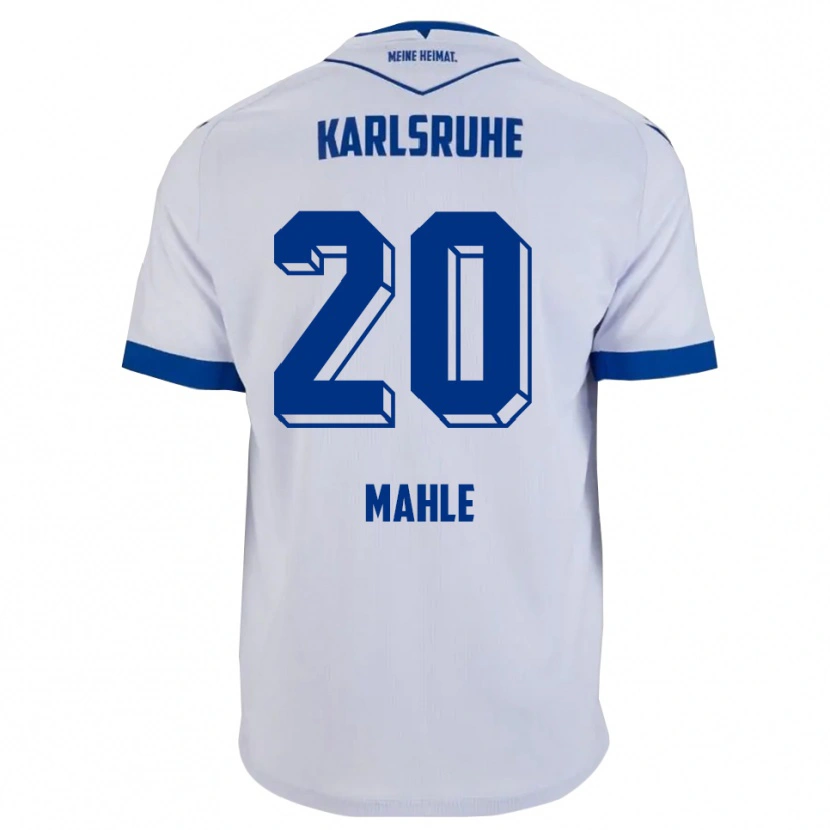 Danxen Dzieci Marius Mahle #20 Biało Niebieski Wyjazdowa Koszulka 2025/26 Koszulki Klubowe