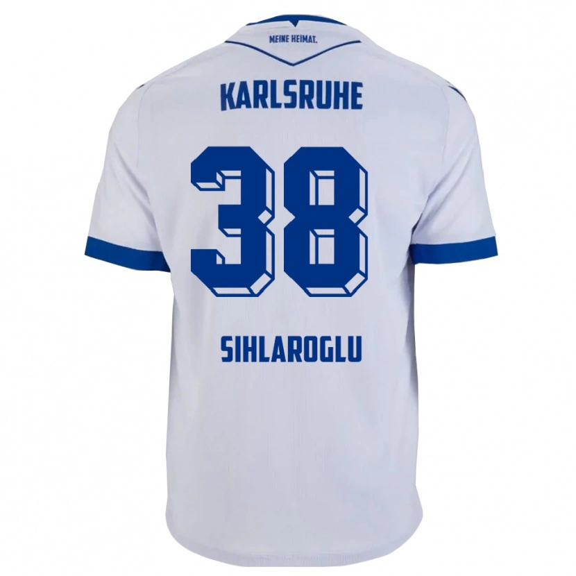 Danxen Dzieci Efe-Kaan Sihlaroglu #38 Biało Niebieski Wyjazdowa Koszulka 2025/26 Koszulki Klubowe