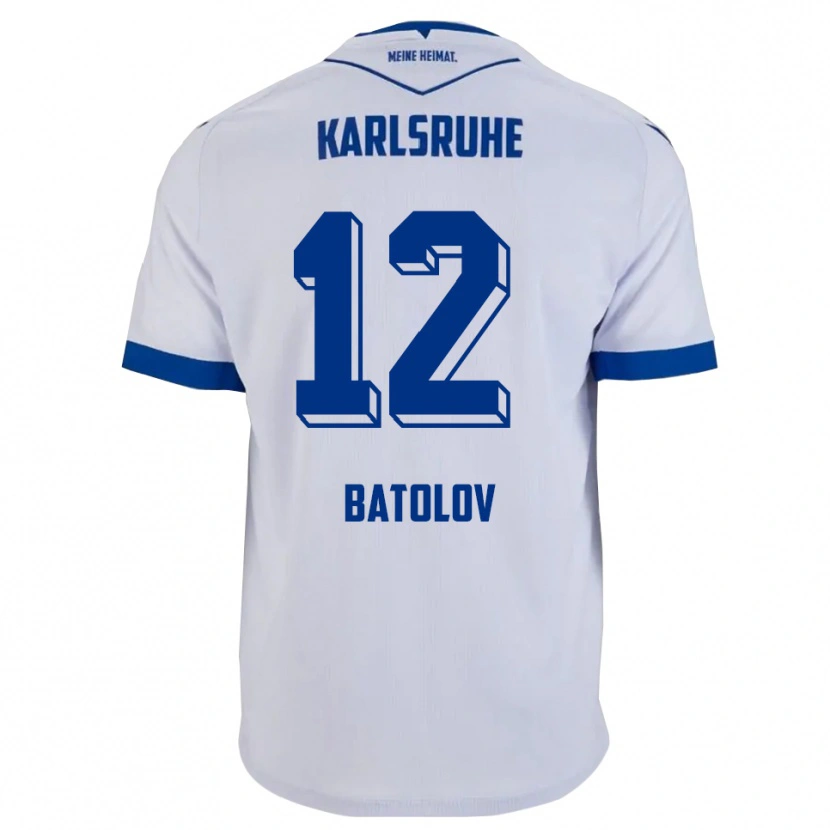 Danxen Dzieci Leon Batolov #12 Biało Niebieski Wyjazdowa Koszulka 2025/26 Koszulki Klubowe