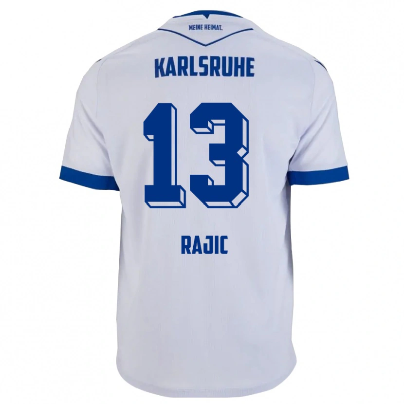 Danxen Dzieci Dimitrije Rajic #13 Biało Niebieski Wyjazdowa Koszulka 2025/26 Koszulki Klubowe