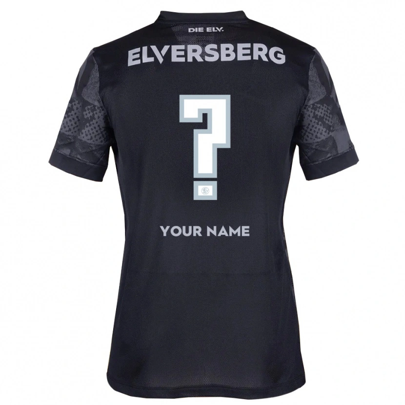 Danxen Dzieci Twoje Imię #0 Czarno Szary Wyjazdowa Koszulka 2025/26 Koszulki Klubowe