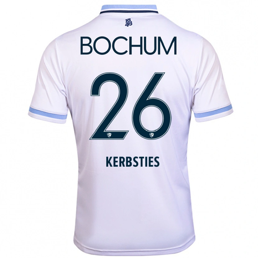 Danxen Dzieci Keanu Kerbsties #26 Biało Błękitny Wyjazdowa Koszulka 2025/26 Koszulki Klubowe