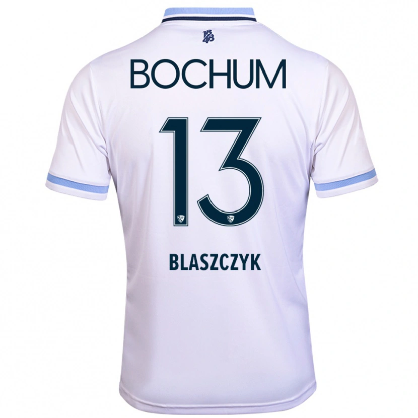 Danxen Dzieci Oliwer Blaszczyk #13 Biało Błękitny Wyjazdowa Koszulka 2025/26 Koszulki Klubowe