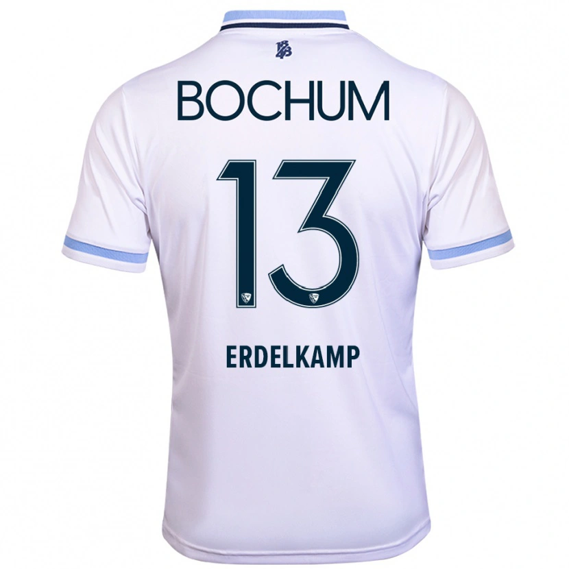 Danxen Dzieci Luca Erdelkamp #13 Biało Błękitny Wyjazdowa Koszulka 2025/26 Koszulki Klubowe