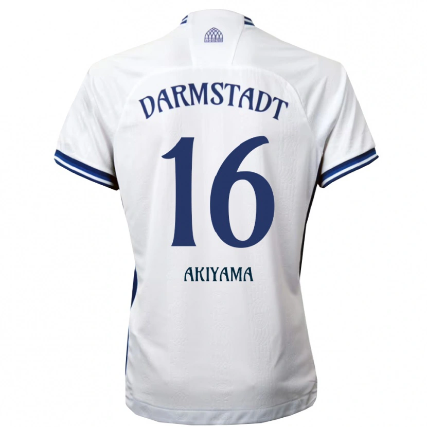 Danxen Dzieci Hiroki Akiyama #16 Biało Niebieski Wyjazdowa Koszulka 2025/26 Koszulki Klubowe