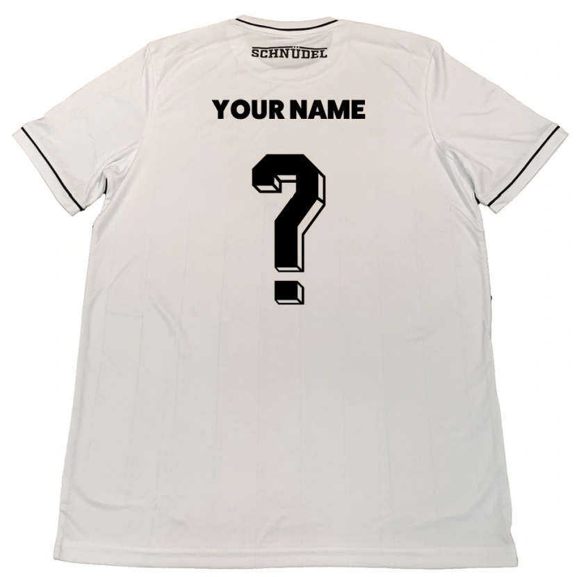 Danxen Dzieci Twoje Imię #0 Biało Czarny Wyjazdowa Koszulka 2025/26 Koszulki Klubowe