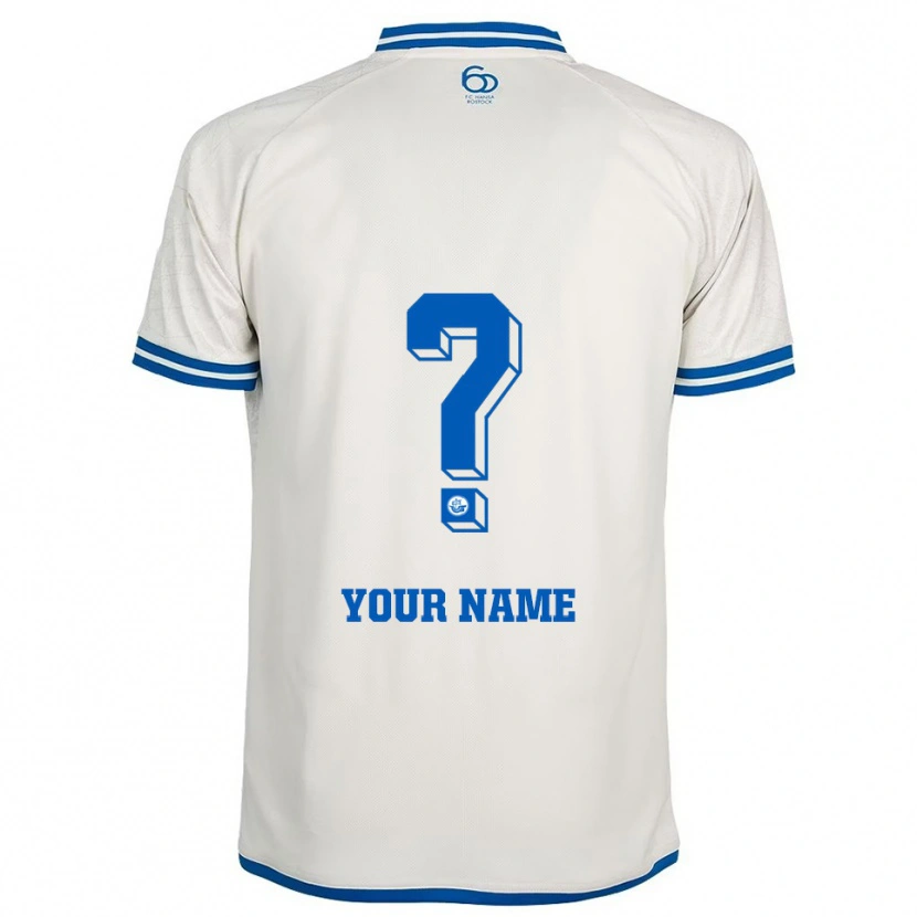 Danxen Dzieci Twoje Imię #0 Biało Niebieski Wyjazdowa Koszulka 2025/26 Koszulki Klubowe