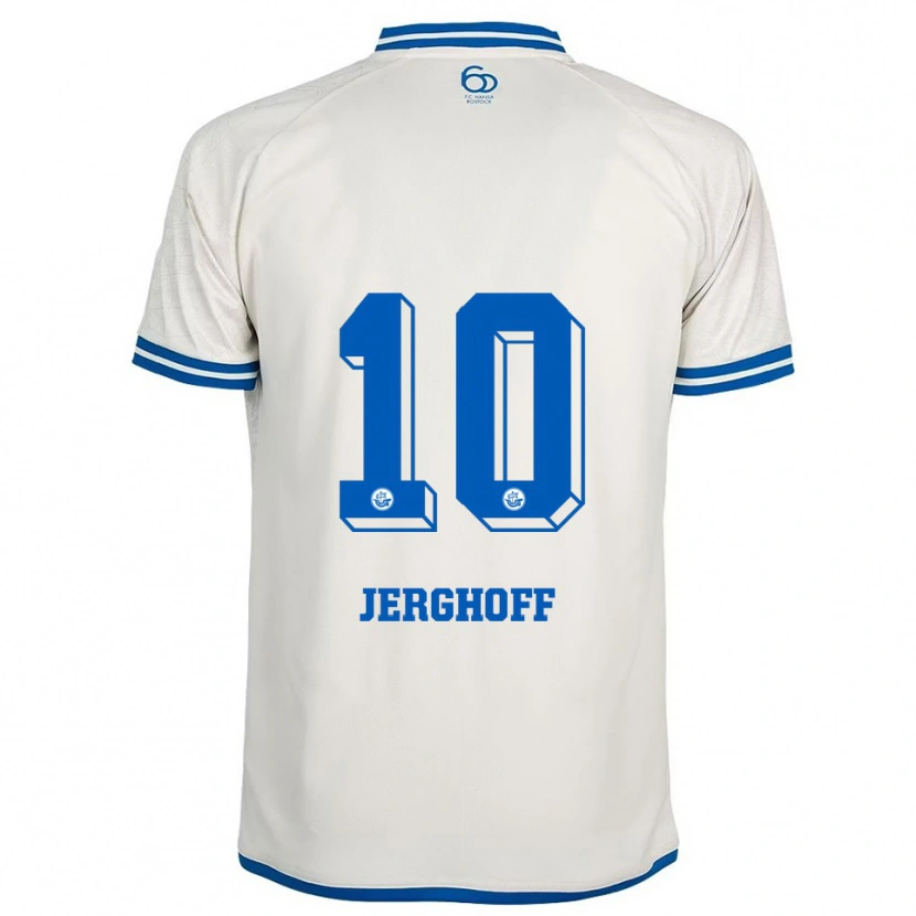 Danxen Dzieci Ole Jerghoff #10 Biało Niebieski Wyjazdowa Koszulka 2025/26 Koszulki Klubowe