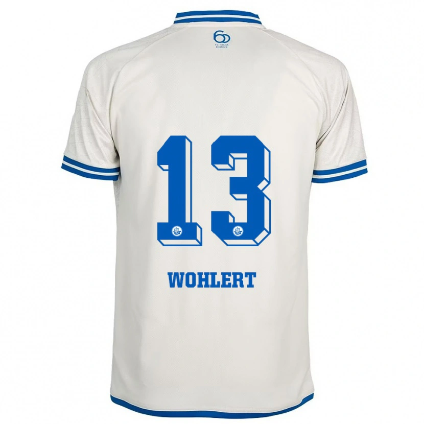 Danxen Dzieci Finlay Wohlert #13 Biało Niebieski Wyjazdowa Koszulka 2025/26 Koszulki Klubowe