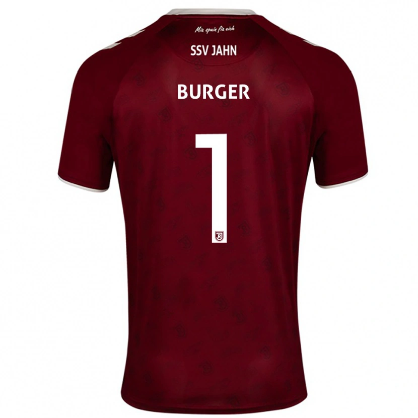 Danxen Dzieci Gabriel Burger #1 Burgundowo Biały Wyjazdowa Koszulka 2025/26 Koszulki Klubowe