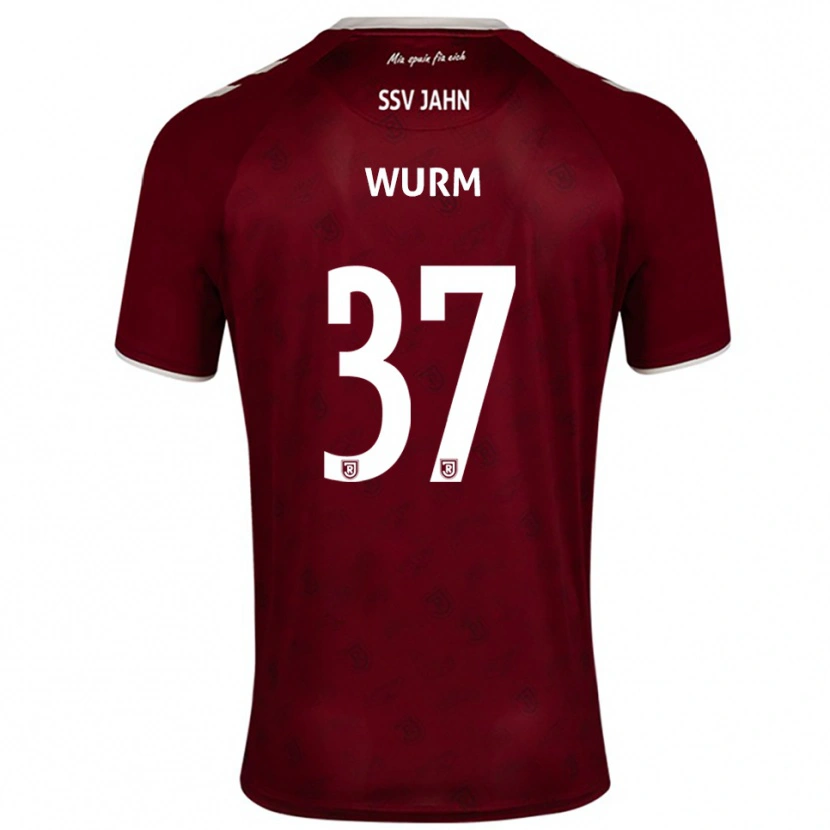 Danxen Dzieci Leopold Wurm #37 Burgundowo Biały Wyjazdowa Koszulka 2025/26 Koszulki Klubowe
