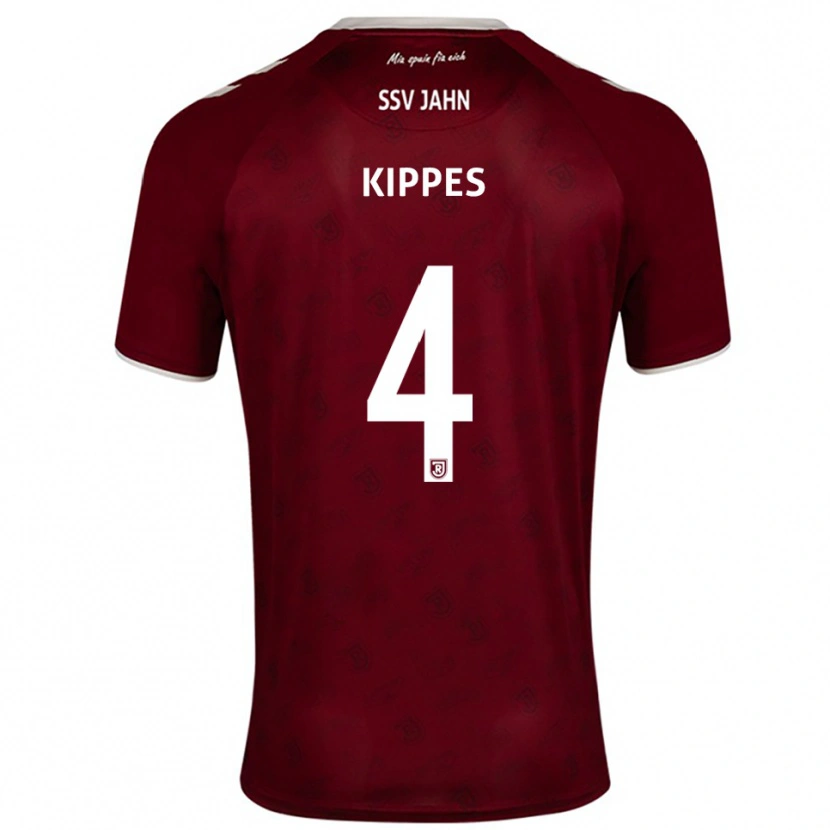 Danxen Dzieci Ben Kippes #4 Burgundowo Biały Wyjazdowa Koszulka 2025/26 Koszulki Klubowe