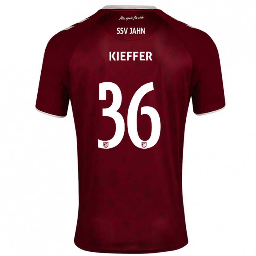 Danxen Dzieci Ben Kieffer #36 Burgundowo Biały Wyjazdowa Koszulka 2025/26 Koszulki Klubowe