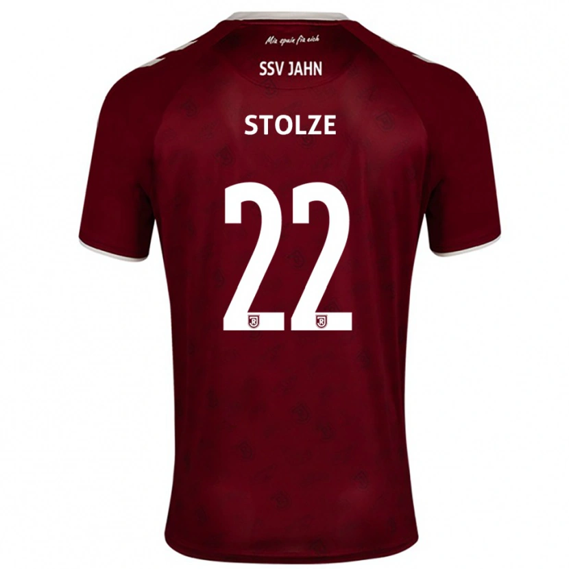 Danxen Dzieci Sebastian Stolze #22 Burgundowo Biały Wyjazdowa Koszulka 2025/26 Koszulki Klubowe