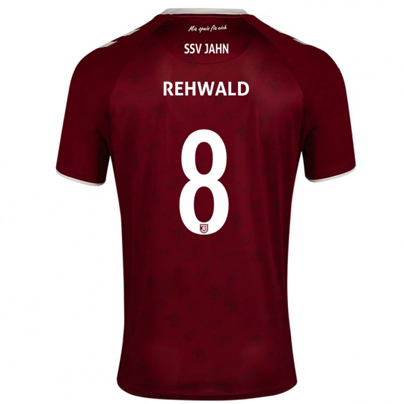 Danxen Dzieci Johannes Rehwald #8 Burgundowo Biały Wyjazdowa Koszulka 2025/26 Koszulki Klubowe