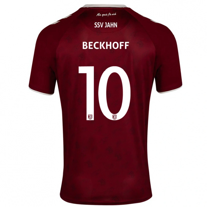 Danxen Dzieci Phil Beckhoff #10 Burgundowo Biały Wyjazdowa Koszulka 2025/26 Koszulki Klubowe