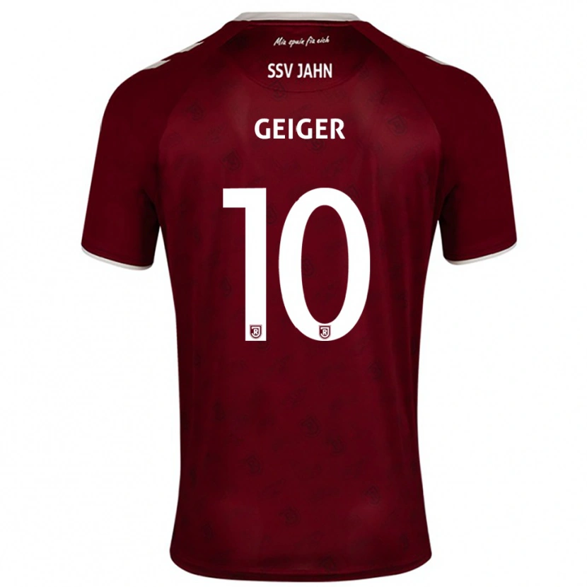 Danxen Dzieci Maximilian Geiger #10 Burgundowo Biały Wyjazdowa Koszulka 2025/26 Koszulki Klubowe