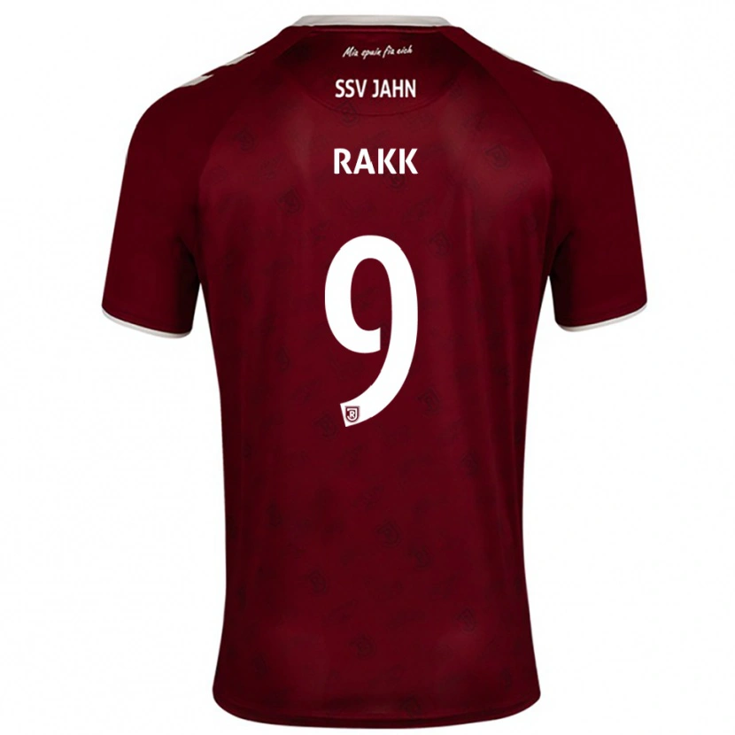Danxen Dzieci Lars Rakk #9 Burgundowo Biały Wyjazdowa Koszulka 2025/26 Koszulki Klubowe