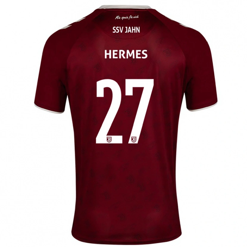 Danxen Dzieci Lucas Hermes #27 Burgundowo Biały Wyjazdowa Koszulka 2025/26 Koszulki Klubowe