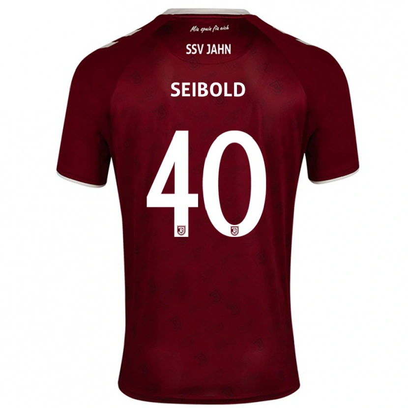 Danxen Dzieci Jakob Seibold #40 Burgundowo Biały Wyjazdowa Koszulka 2025/26 Koszulki Klubowe