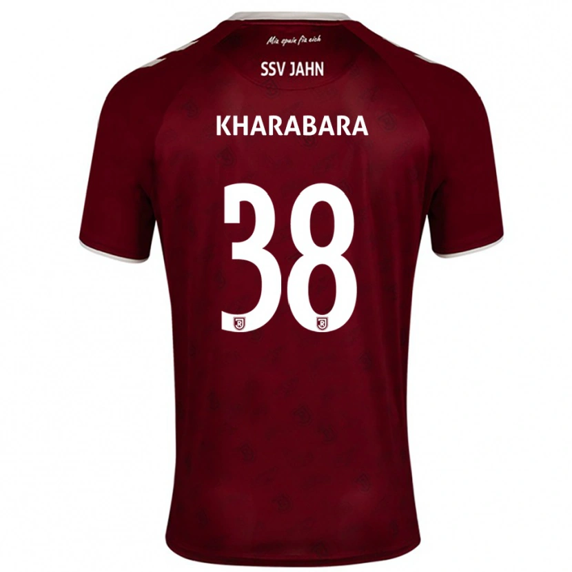 Danxen Dzieci Volodymyr Kharabara #38 Burgundowo Biały Wyjazdowa Koszulka 2025/26 Koszulki Klubowe