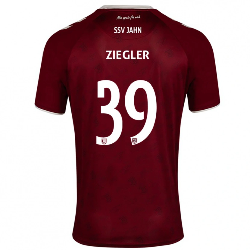 Danxen Dzieci Fabian Ziegler #39 Burgundowo Biały Wyjazdowa Koszulka 2025/26 Koszulki Klubowe