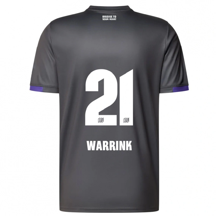 Danxen Dzieci Marko Warrink #21 Szaro Fioletowy Wyjazdowa Koszulka 2025/26 Koszulki Klubowe