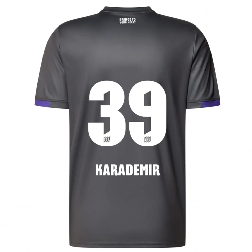 Danxen Dzieci Yiğit Karademir #39 Szaro Fioletowy Wyjazdowa Koszulka 2025/26 Koszulki Klubowe
