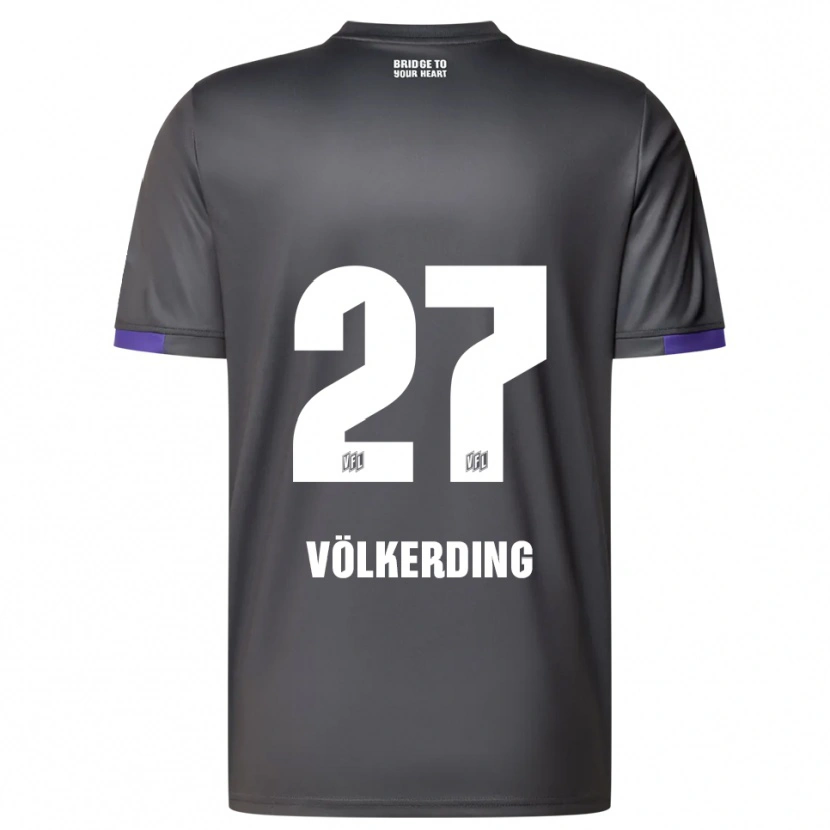 Danxen Dzieci Jakob Völkerding #27 Szaro Fioletowy Wyjazdowa Koszulka 2025/26 Koszulki Klubowe
