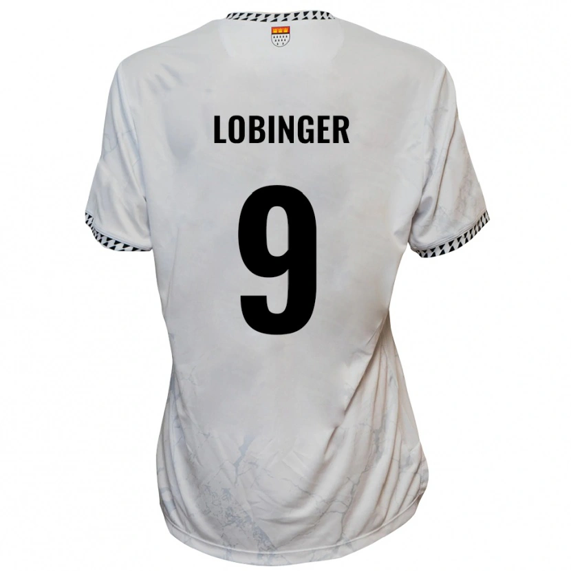 Danxen Dzieci Lex-Tyger Lobinger #9 Biało Czarny Wyjazdowa Koszulka 2025/26 Koszulki Klubowe