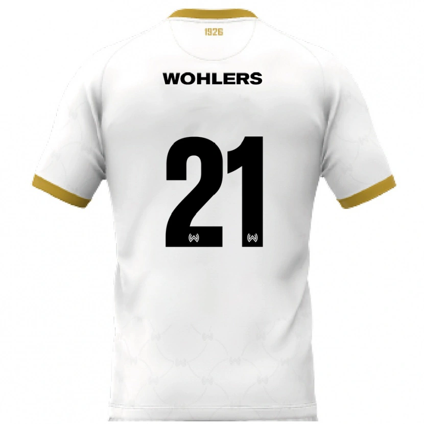 Danxen Dzieci Ole Wohlers #21 Biało Złoty Wyjazdowa Koszulka 2025/26 Koszulki Klubowe