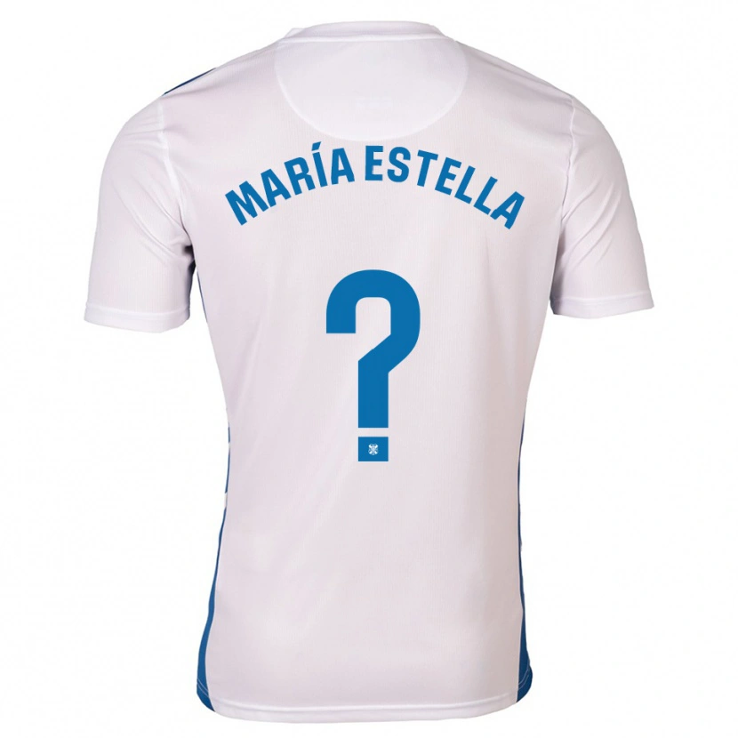 Danxen Męski María Estella Del Valle #0 Biało Niebieski Domowa Koszulka 2025/26 Koszulki Klubowe