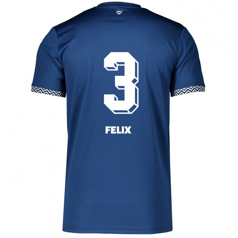 Danxen Męski Joel Felix #3 Granatowo Biały Domowa Koszulka 2025/26 Koszulki Klubowe