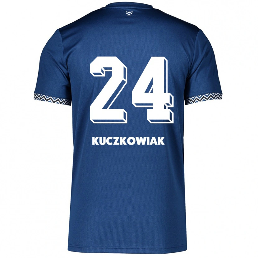Danxen Męski Mateusz Kuczkowiak #24 Granatowo Biały Domowa Koszulka 2025/26 Koszulki Klubowe