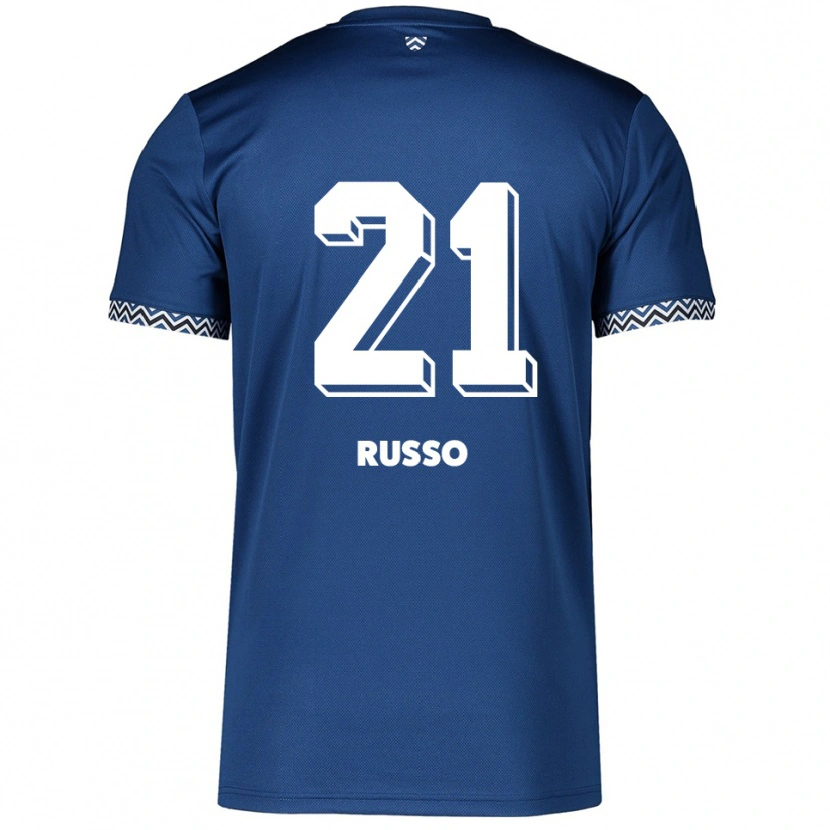 Danxen Męski Stefano Russo #21 Granatowo Biały Domowa Koszulka 2025/26 Koszulki Klubowe