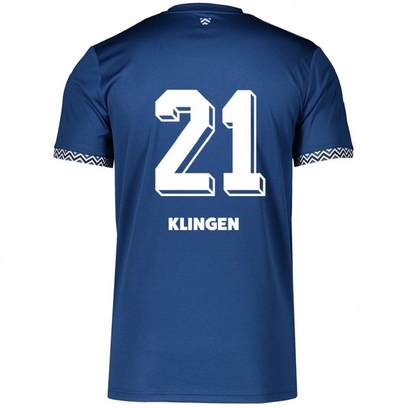 Danxen Męski Emelie Klingen #21 Granatowo Biały Domowa Koszulka 2025/26 Koszulki Klubowe