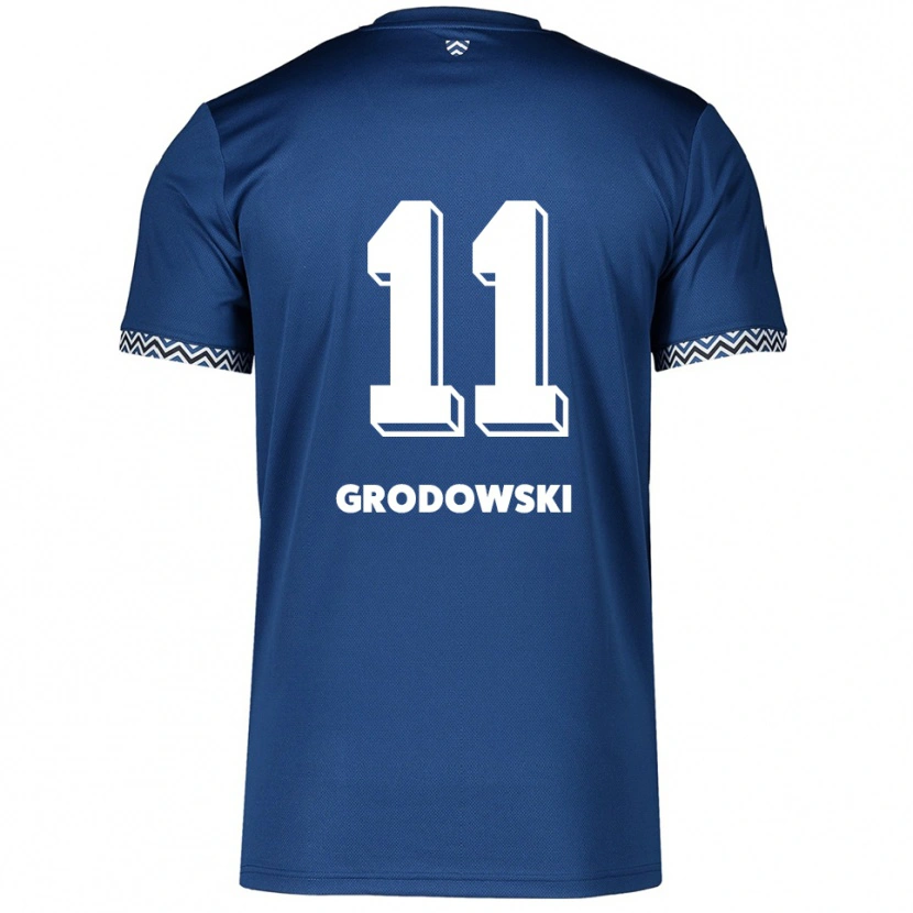 Danxen Męski Joel Grodowski #11 Granatowo Biały Domowa Koszulka 2025/26 Koszulki Klubowe