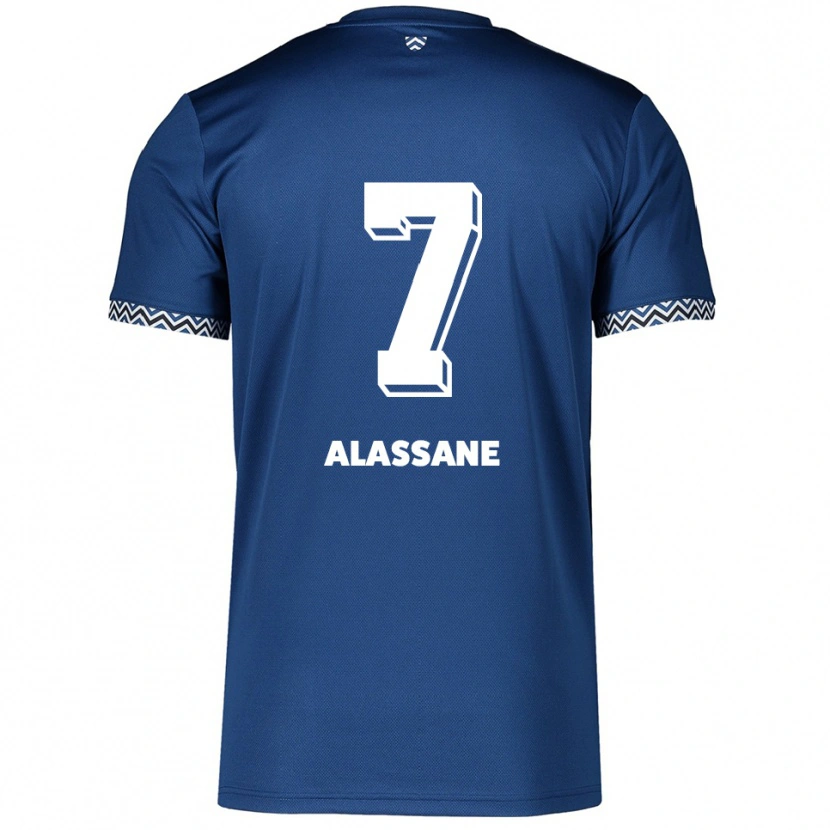 Danxen Męski Latif-Bilal Alassane #7 Granatowo Biały Domowa Koszulka 2025/26 Koszulki Klubowe