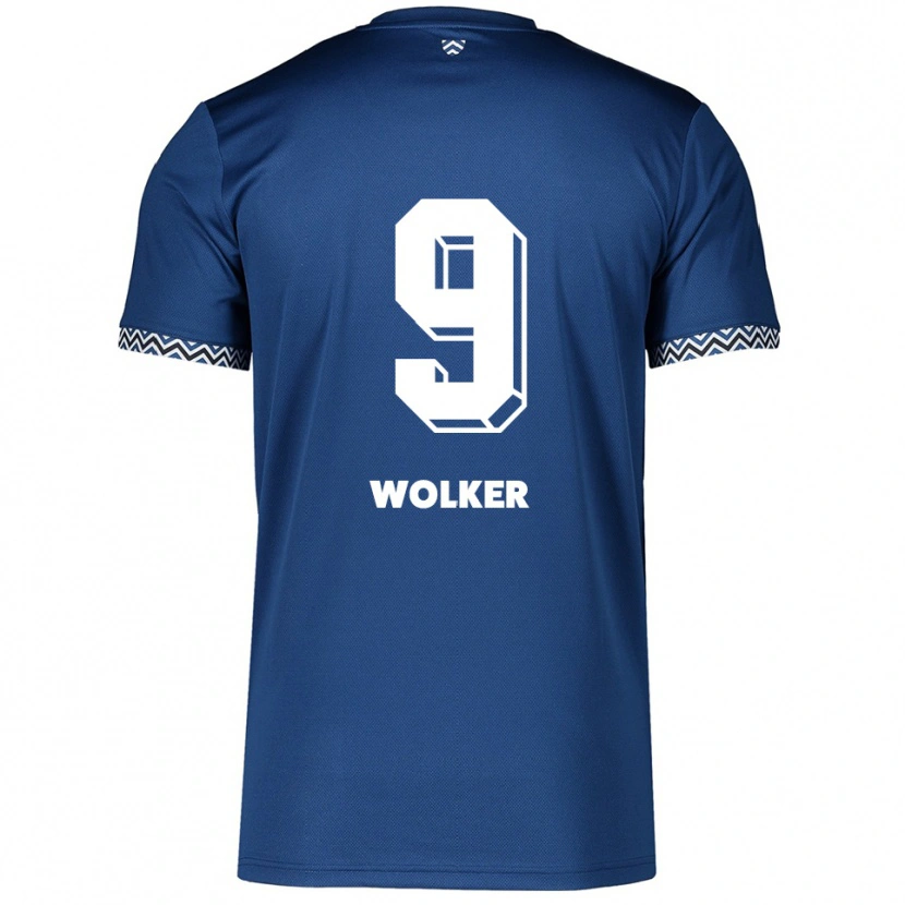 Danxen Męski Samuel Wolker #9 Granatowo Biały Domowa Koszulka 2025/26 Koszulki Klubowe