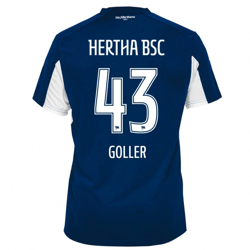 Danxen Męski Tim Goller #43 Biało Niebieski Domowa Koszulka 2025/26 Koszulki Klubowe