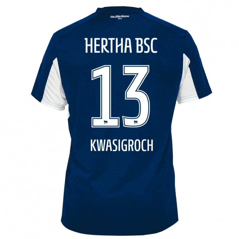 Danxen Męski Robert Kwasigroch #13 Biało Niebieski Domowa Koszulka 2025/26 Koszulki Klubowe