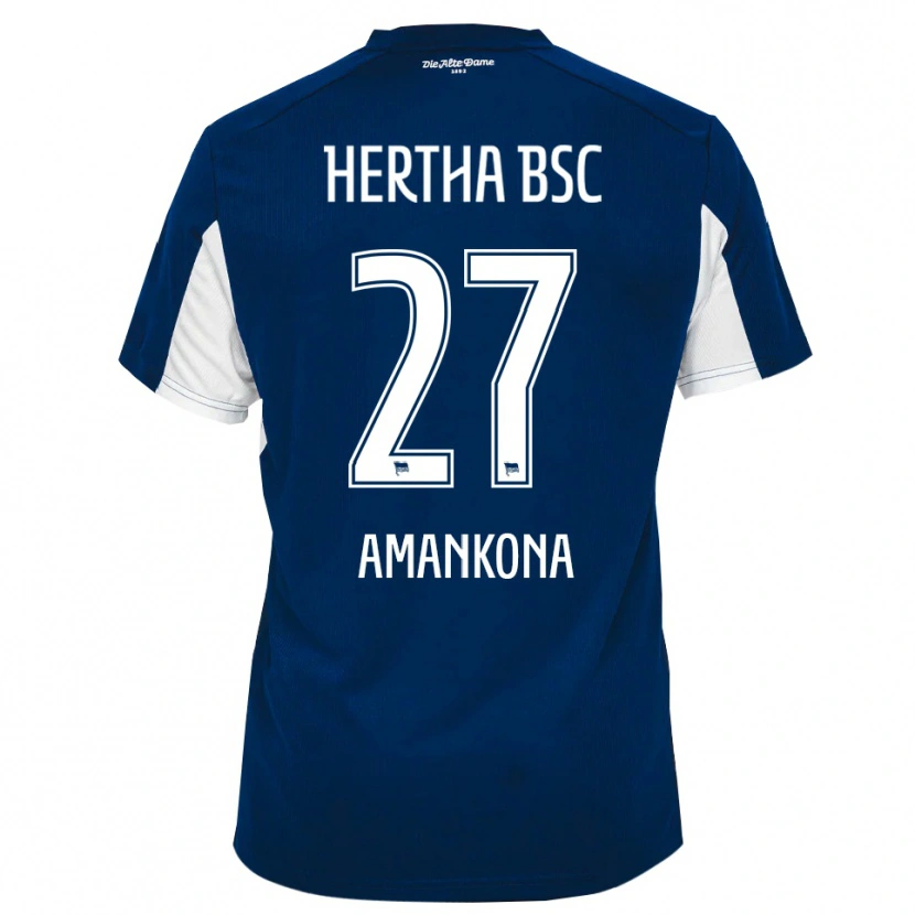 Danxen Męski Nash-Daniel Amankona #27 Biało Niebieski Domowa Koszulka 2025/26 Koszulki Klubowe